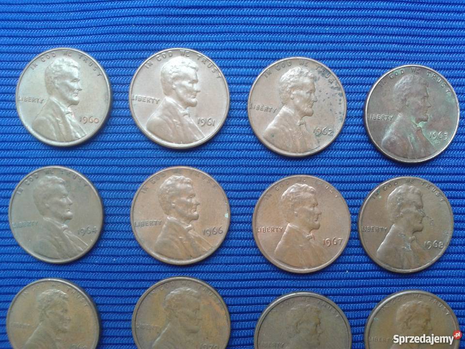 USA ONE CENT X 16 z różnych lat Skierbieszów