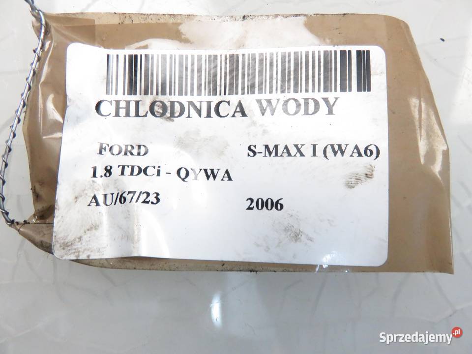 CHŁODNICA WODY FORD S I 18 TDCi