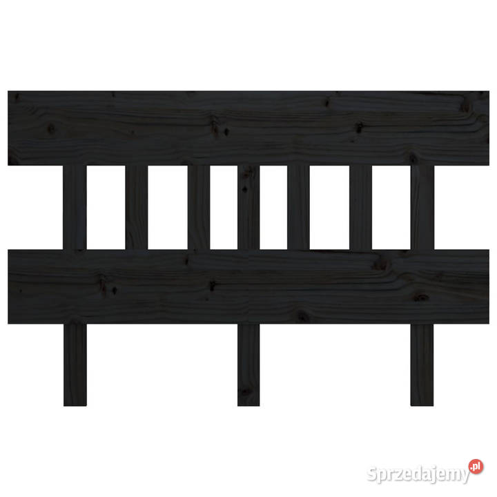 Wezgłowie łóżka czarne 1235x3x81 lite drewno Warszawa