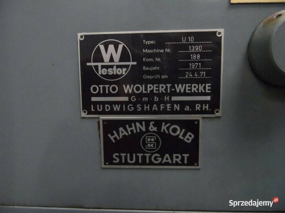 Prasa hydrauliczna wytrzymałościowa zrywarka U10 Hajnówka