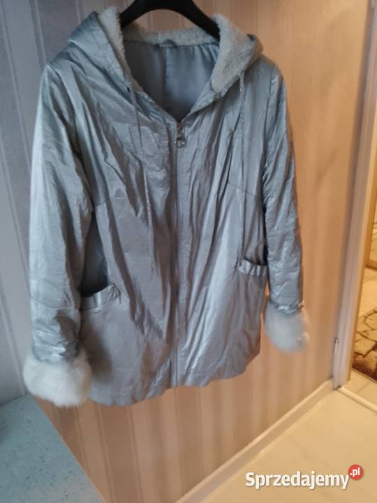 Srebrna kurtka Rozmiar 42(XL) Moda i Styl