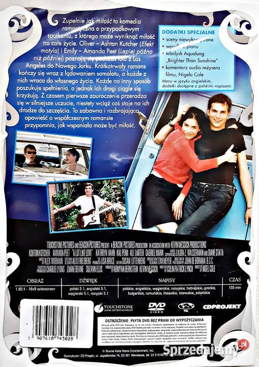 ZUPEŁNIE MIŁOŚĆ ASHTON KUTCHER DŁUGIE WIECZORY Kalisz