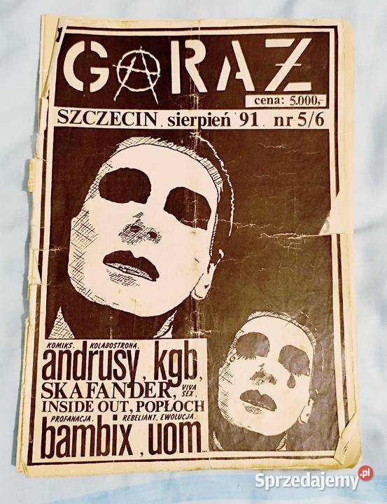 Garaż 56 Sierpień 1991 Fanzine punk oi hardcore Rybnik