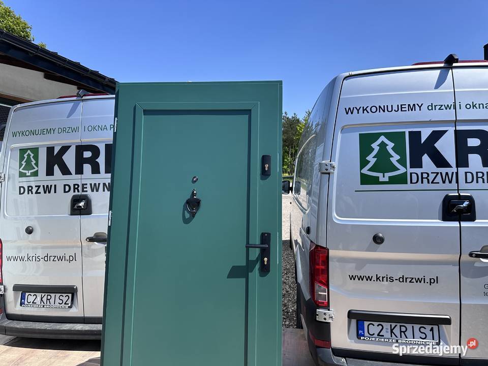 Drzwi drewniane KLATKOWE z wręgiem Grzybno