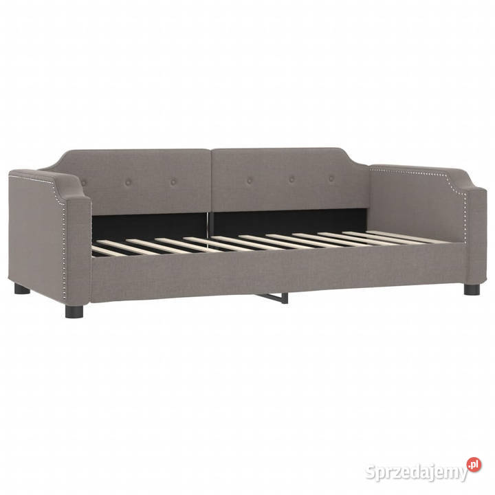 Sofa rozsuwana z szufladami taupe tkanina 90x200 Warszawa