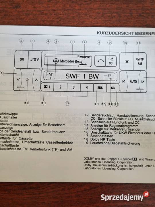 Instrukcja obsługi radia MercedesBenz Becker Gdańsk