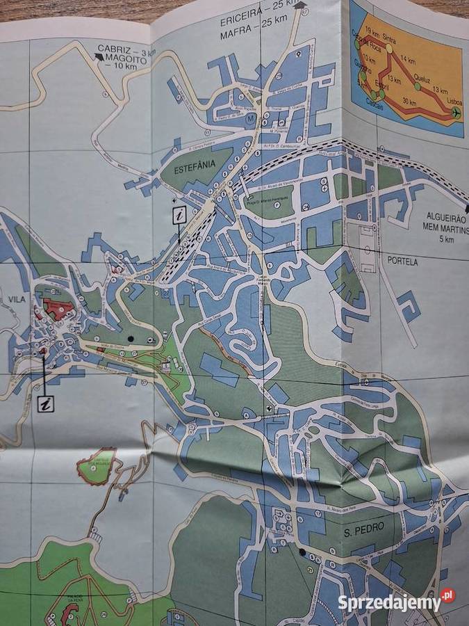 Sintra mapa turystyczna Portugal Kraków