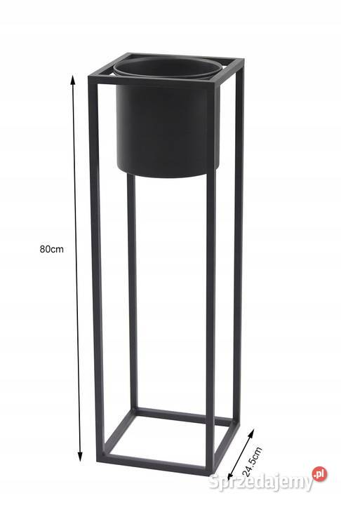 Kwietnik Metalowy Stojak z donicą 80 LOFT Sobienie-Jeziory