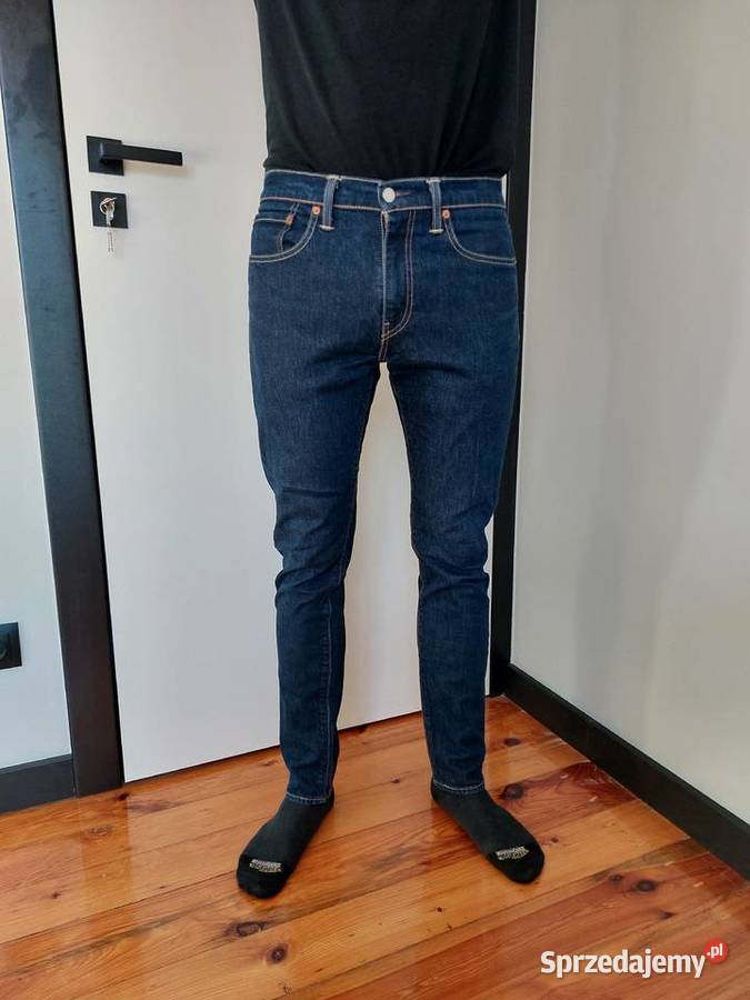 męskie granatowe jeansy Levis 512 W31 L32 nowe Moda i Styl Poznań