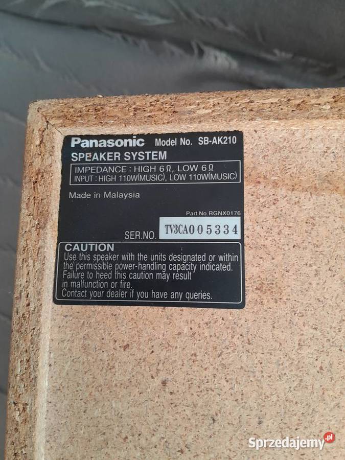 Wieża Panasonic SAAK210 z głośnikami małopolskie Tarnów