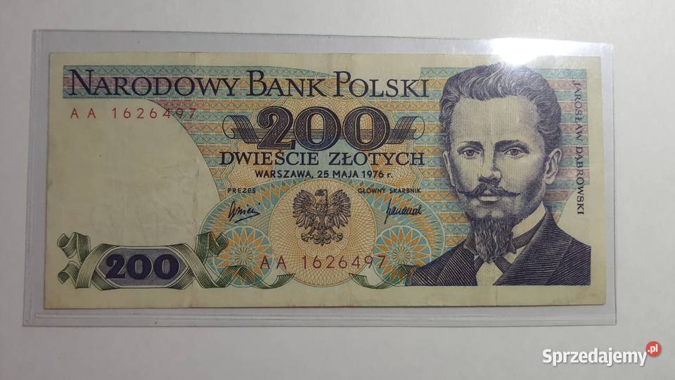 RZADKOŚĆ 200 złotych 1976 s AA Warszawa