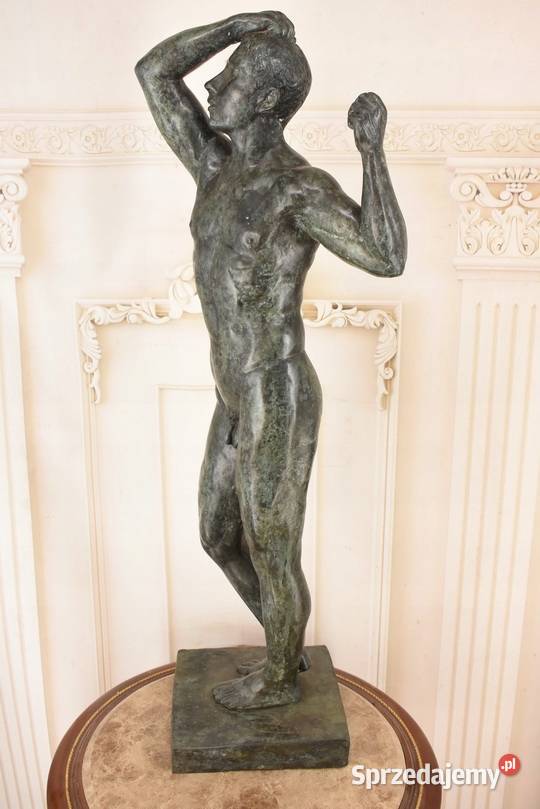 Ogromna Rzeźba wg Auguste Rodin Męski Akt Adam małopolskie Kraków sprzedam