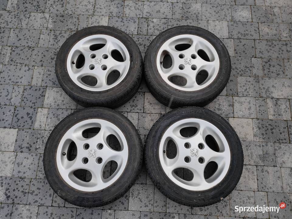 Z oponami Uniroyal 6 mm bieżnikKoła Peugeot 106 Książenice