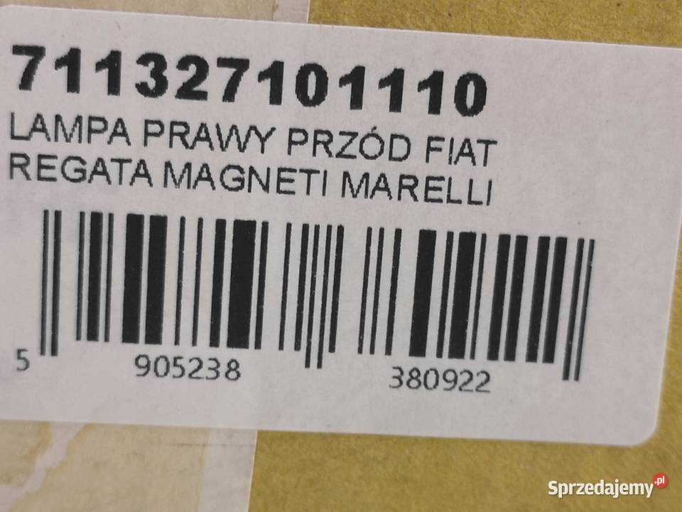 LAMPA MIGACZ PRAWY PRZÓD FIAT REGATA 8395 NOWA osobowe
