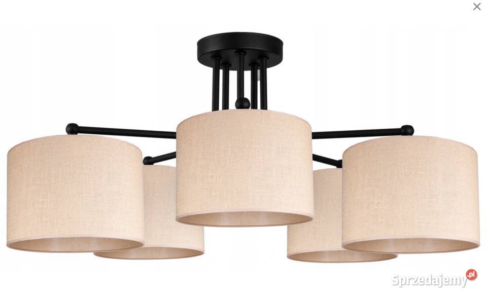 LAMPA WISZĄCA SUFITOWA 5 kloszy ABAŻUR BOHO JUTA podlaskie Choroszcz