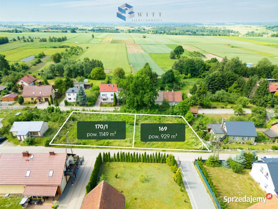 sprzedaży działki Idzbark 1149m2 105zł/m2