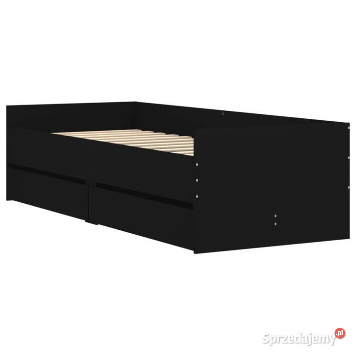 Rama łóżka z szufladami czarna 75x190 WM3207358 mazowieckie Warszawa