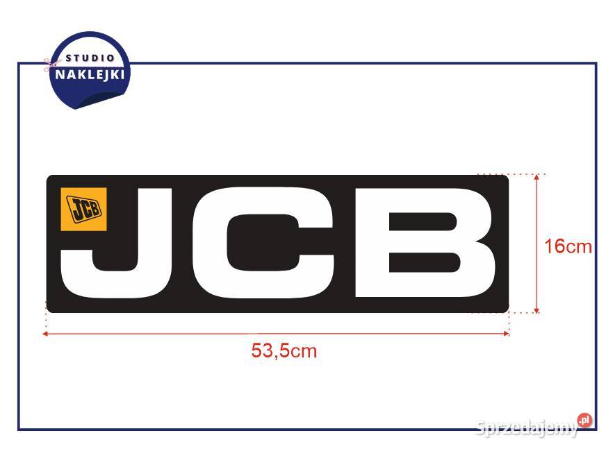 Naklejka JCB logo na ramię pozioma 535x16 Łagów sprzedam