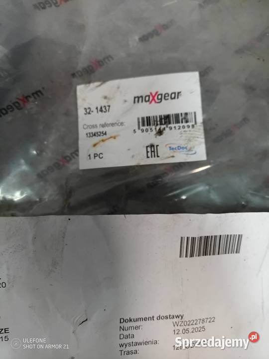 Linka hamulca ręcznego astra j 13345254 śląskie Zabrze