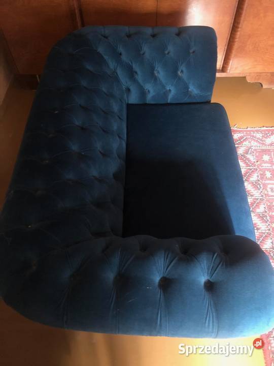 Luksusowa Sofa Chesterfield 2osobowa Welur Agata sprzedam