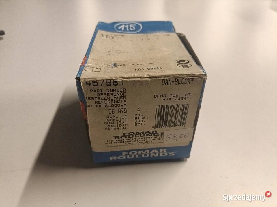 Mercedes W123 W126 TYLNE KLOCKI HAMULCOWE tył osobowe lubelskie Rudka