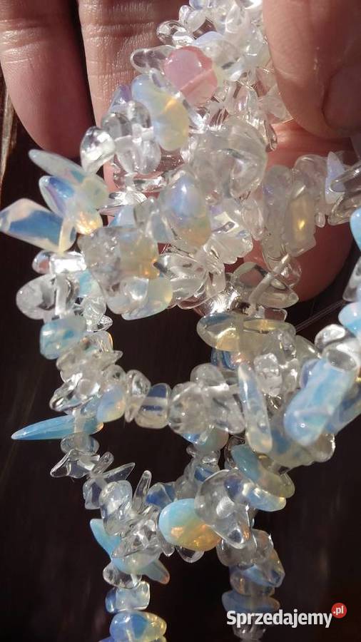 obniżka naszyjnik 45 opal naturalny 615 mm srebrne Bydgoszcz
