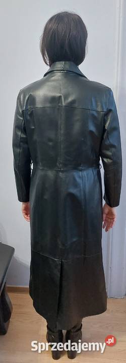 Skórzany płaszcz damski rozmiar XL stan Rozmiar 42(XL) Sochaczew