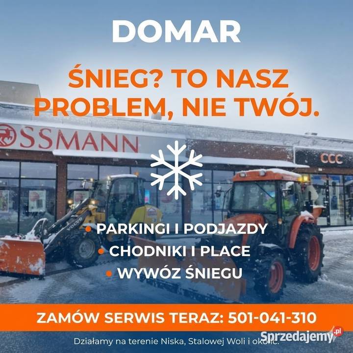 Odśnieżanie parkingów dachów Stalowa Wola Nisko