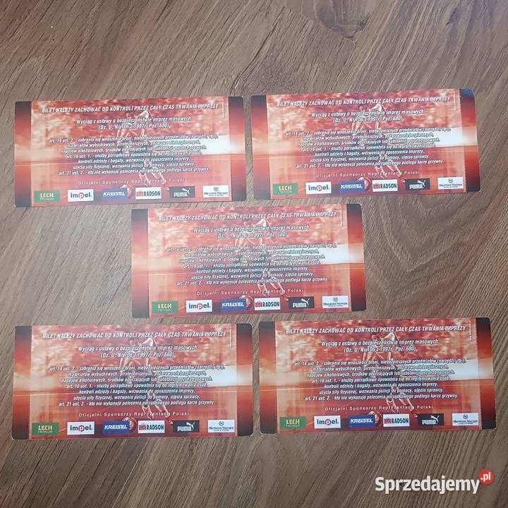 Bilety Kolekcjonerskie 5 sztuk 2003r Piekary Śląskie