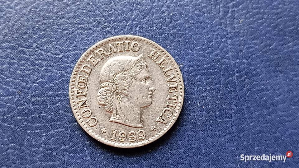 Stare monety 10 rappen 1939 Szwajcaria Lesko
