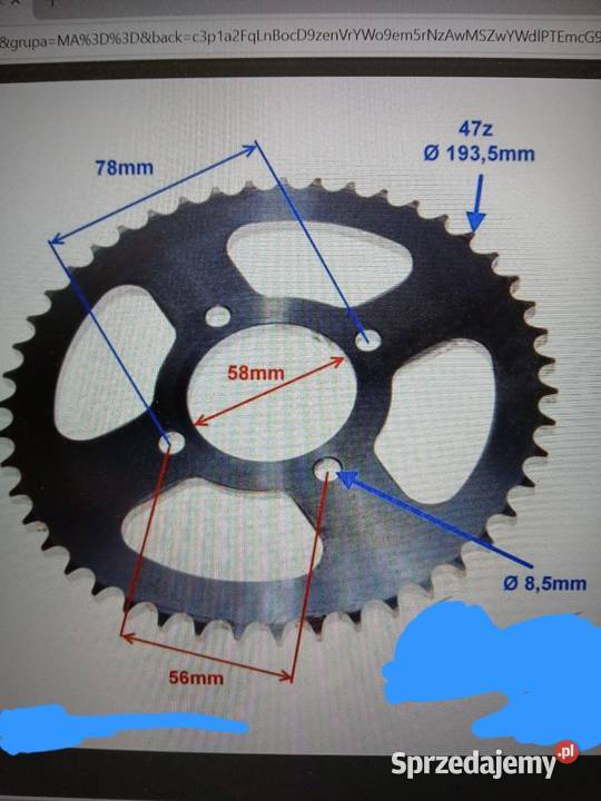 ZĘBATKA TYŁ 47z 428H NEKEN SHAFT STREET