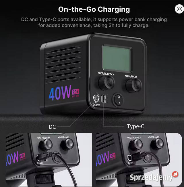 Lampa studyjna LED Ulanzi L024 40W 95CRI RGB sprzedam