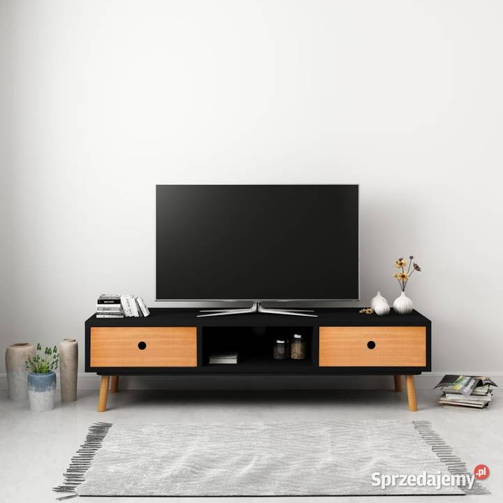 vidaXL Szafka pod TV, czarna, 120 x 35 x 35 cm,285221