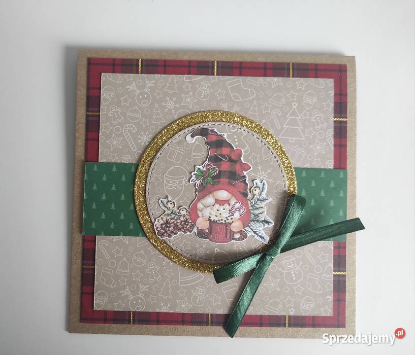 Kartka ręcznie robiona świąteczna Boże łódzkie Łódź