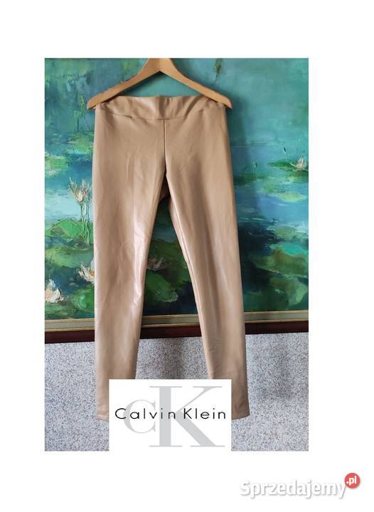 Calvin Klein wysokie stan camel beż legginsy Kielce sprzedam