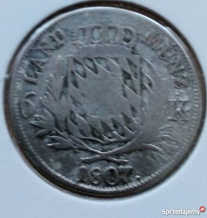 NIEMCY BAWARIA1807 r 6 KRAJCARÓW SREBRO 03333 Legionowo