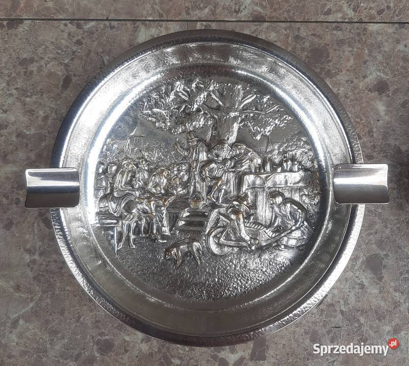Stare popielniczki 2 zdobione karczma 1959r