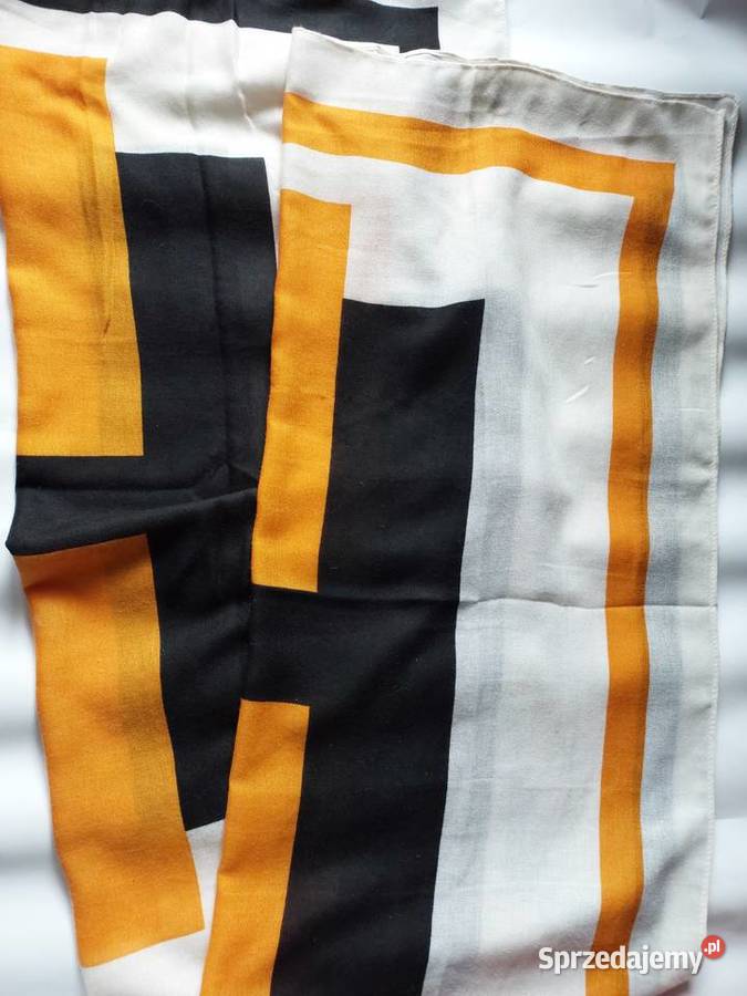 Nowy szal żółtoczarny kremowy 80 x 180 dolnośląskie Wrocław