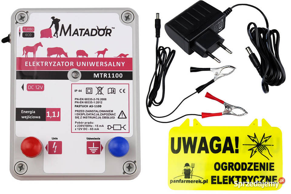 Zestaw Pastuch ogrodzenie elektryczny bydła