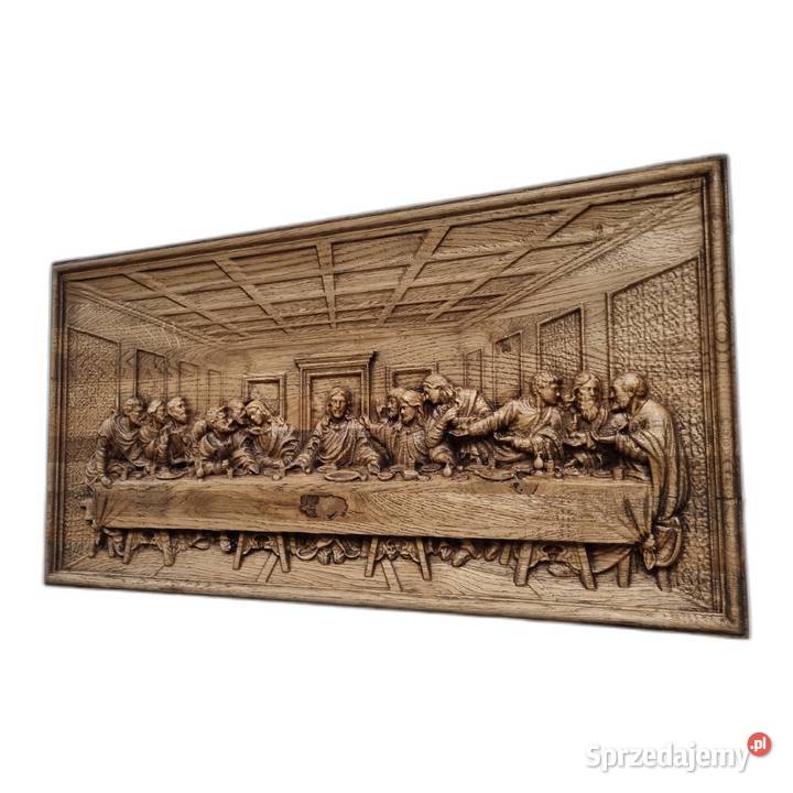 Klasyczny Motyw w Drewnie Obraz Ostatnia Malechowo sprzedam