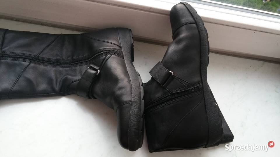 Skórzane czarne kozaczki Vagabond EU 3825 Kozaki Sosnowiec