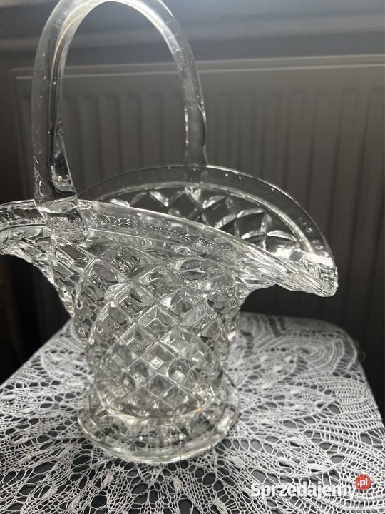 Koszyk szkło stary kryształowy antyk Porcelana i szkło Antyki, Sztuka, Kolekcje sprzedam