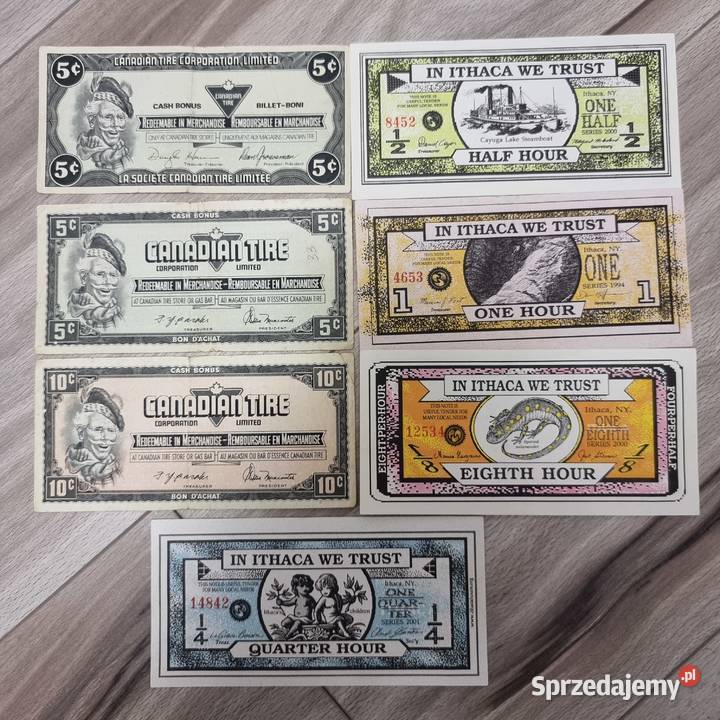 Stare Banknoty Canadian Tire 10 Cent 5 Cent Cash śląskie Sosnowiec