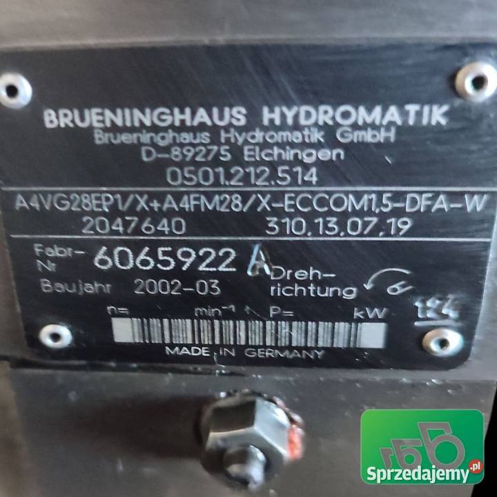 Pompa A4VG28 Silnik A4FM28 Hydrostat Skrzyni