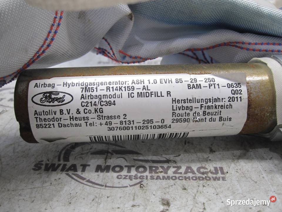 Ford Kuga I 10r AIRBAG Kurtyna prawa świętokrzyskie Kielce
