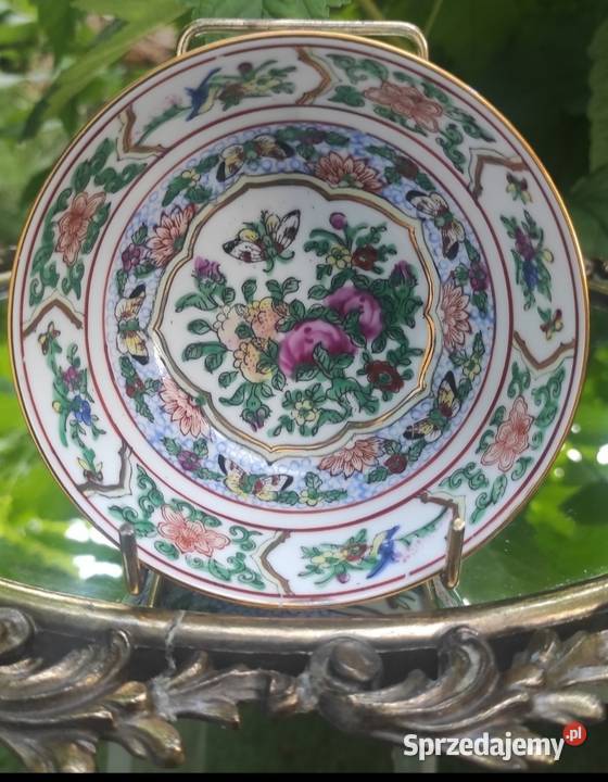 Handmade sygnowana stara chinska porcelana Pabianice