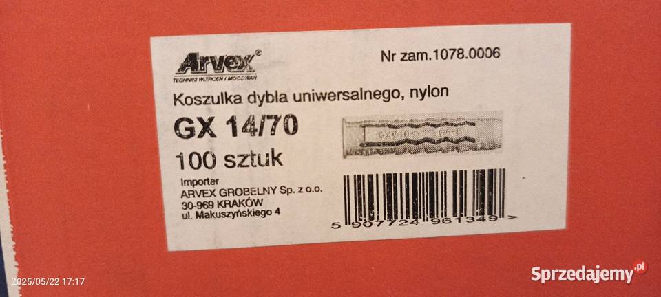 KOSZULKA DYBEL 14X70 mm NYLONOWY Z KRÓTKĄ STREFĄ Tychy