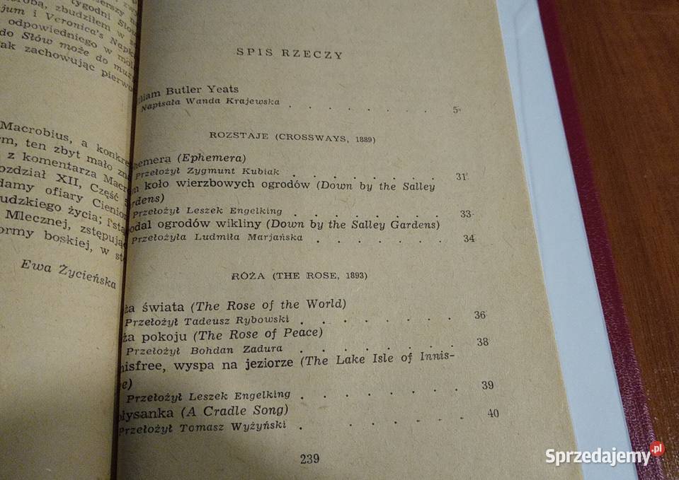 Poezje wybrane William Butler Yeats wybrał