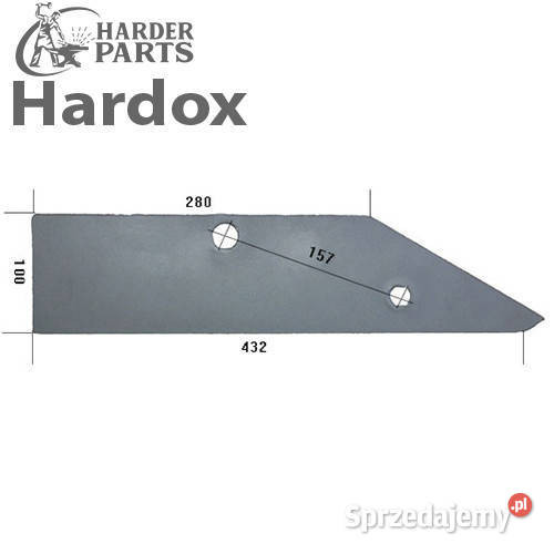 Płoza krótka HARDOX 20015L części do pługa Suwałki