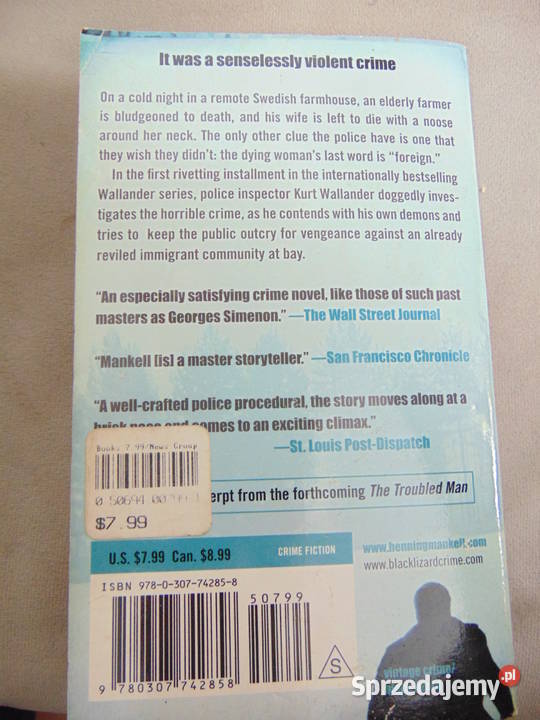 Faceless Killers Henning Mankell Morderca bez miękka Lublin